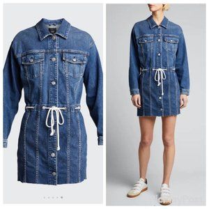 Hudson Drawstring Grommet Denim Dress